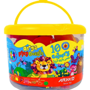 خمیر بازی 10 رنگ سطلی آریا Arya